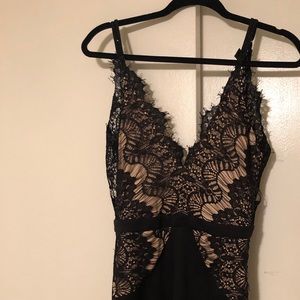 lace mesh midi dress size s